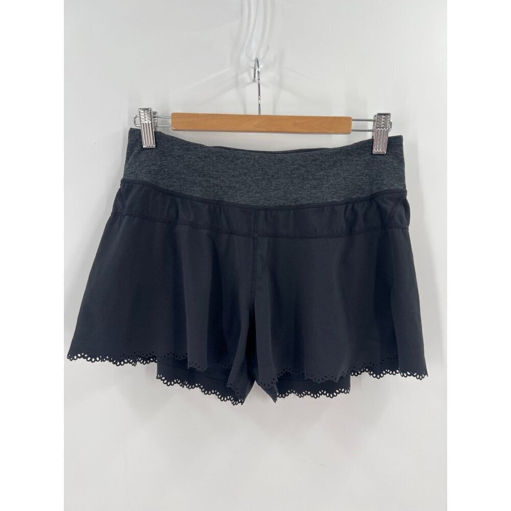 Zella Black Athletic Skort Shorts with Gray Waistband